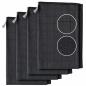 Preview: Real Black 6-tlg. | 4 St. ca. 60x40cm & 2 St. ca. 25x20cm