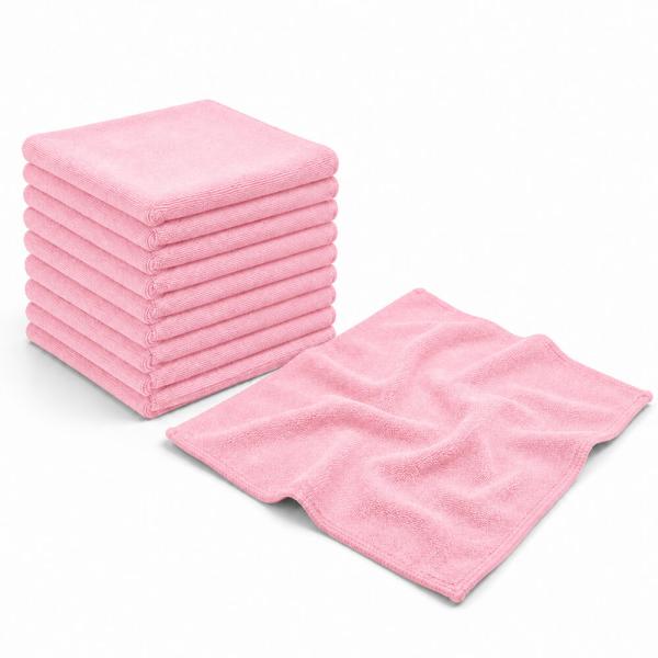 Preview: 10er Set Micro Fasertuch | Farbe - Rosa